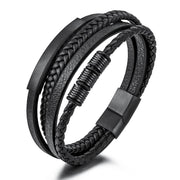 Bratara-barbati-piele-naturala-negru-Essentials
