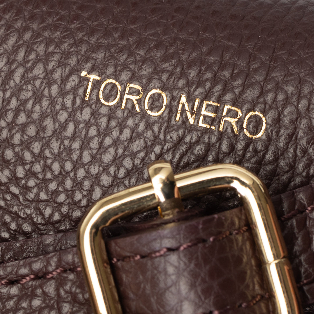 Bolso de mujer de piel genuina burdeos Mira