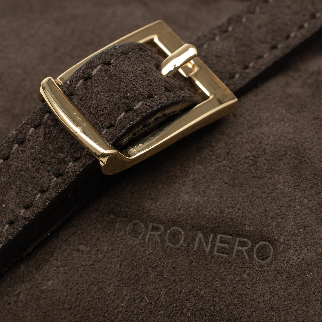Bolso de mujer de piel auténtica marrón oscuro Renata