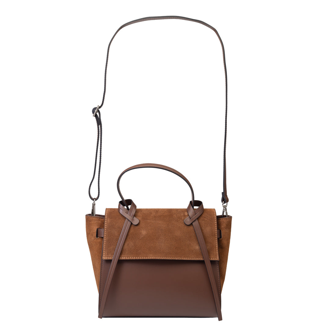 Erika barna-barna valódi bőr női táska