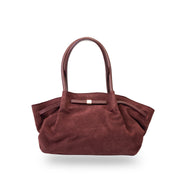 Women's burgundy genuine leather bag Elena