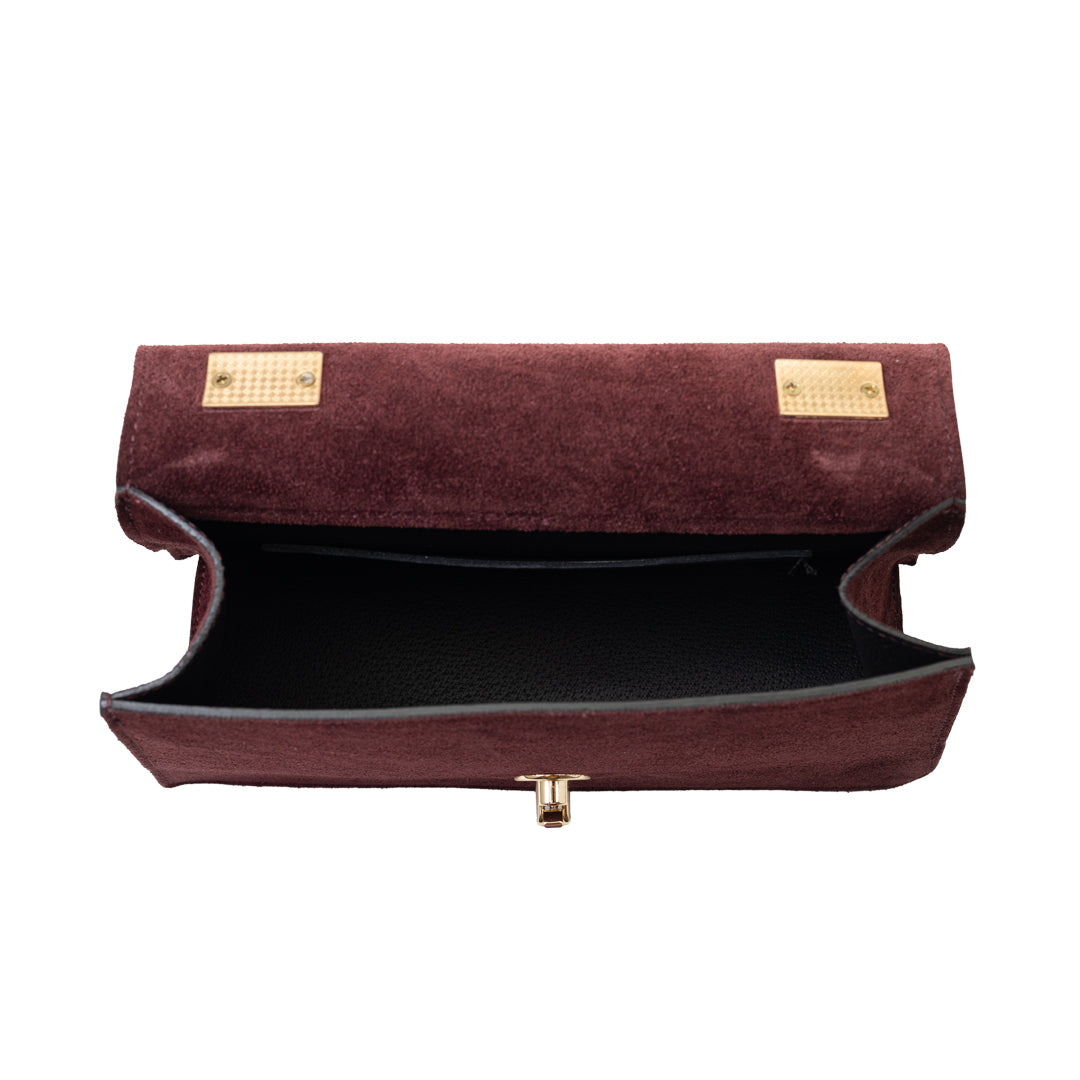 Borsa da donna in vera pelle bordeaux Verona