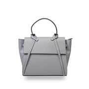 Sac à main en cuir véritable gris Erika