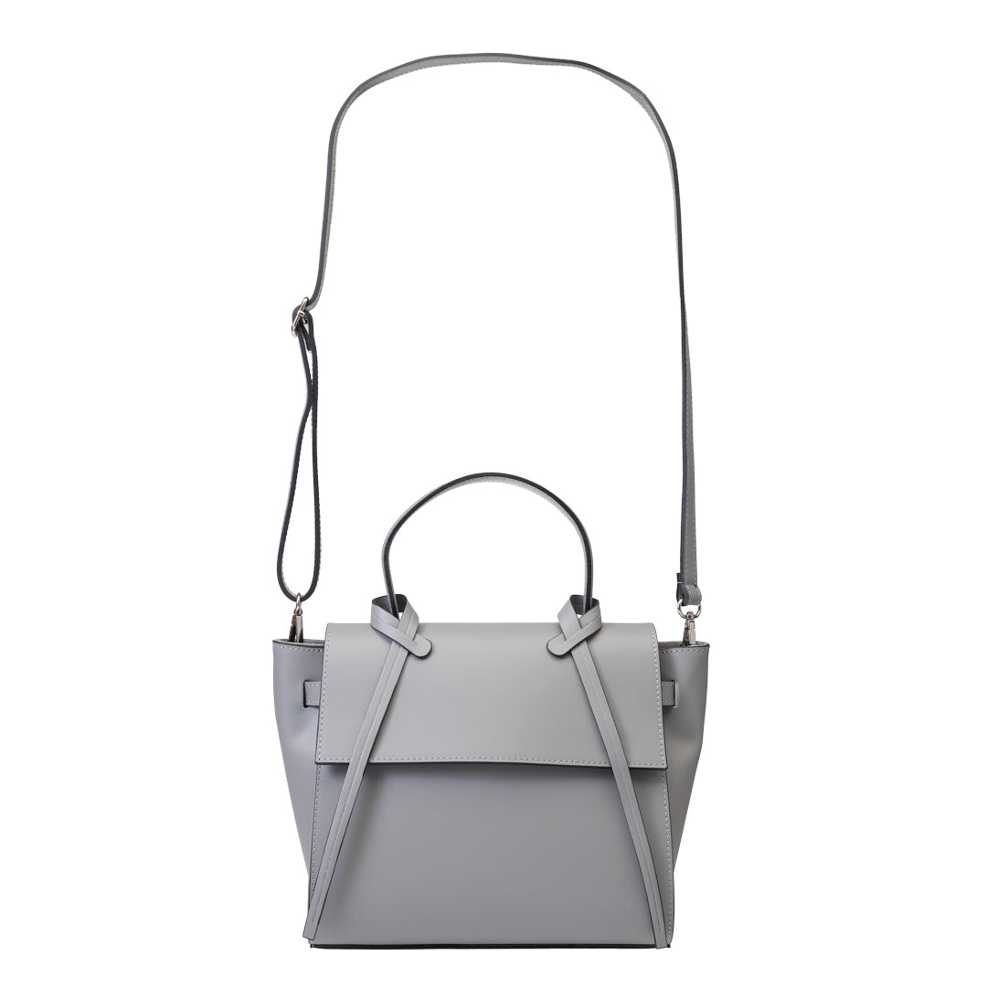 Sac à main en cuir véritable gris Erika