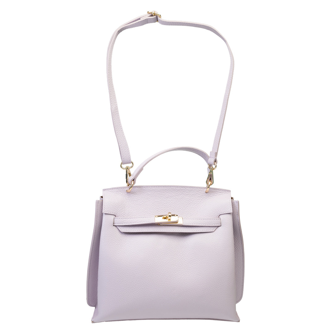 Sac à main femme en cuir véritable lilas Raluca
