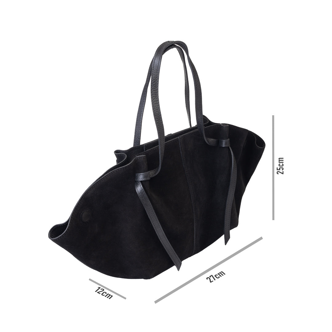 Sac femme en cuir véritable noir Alice