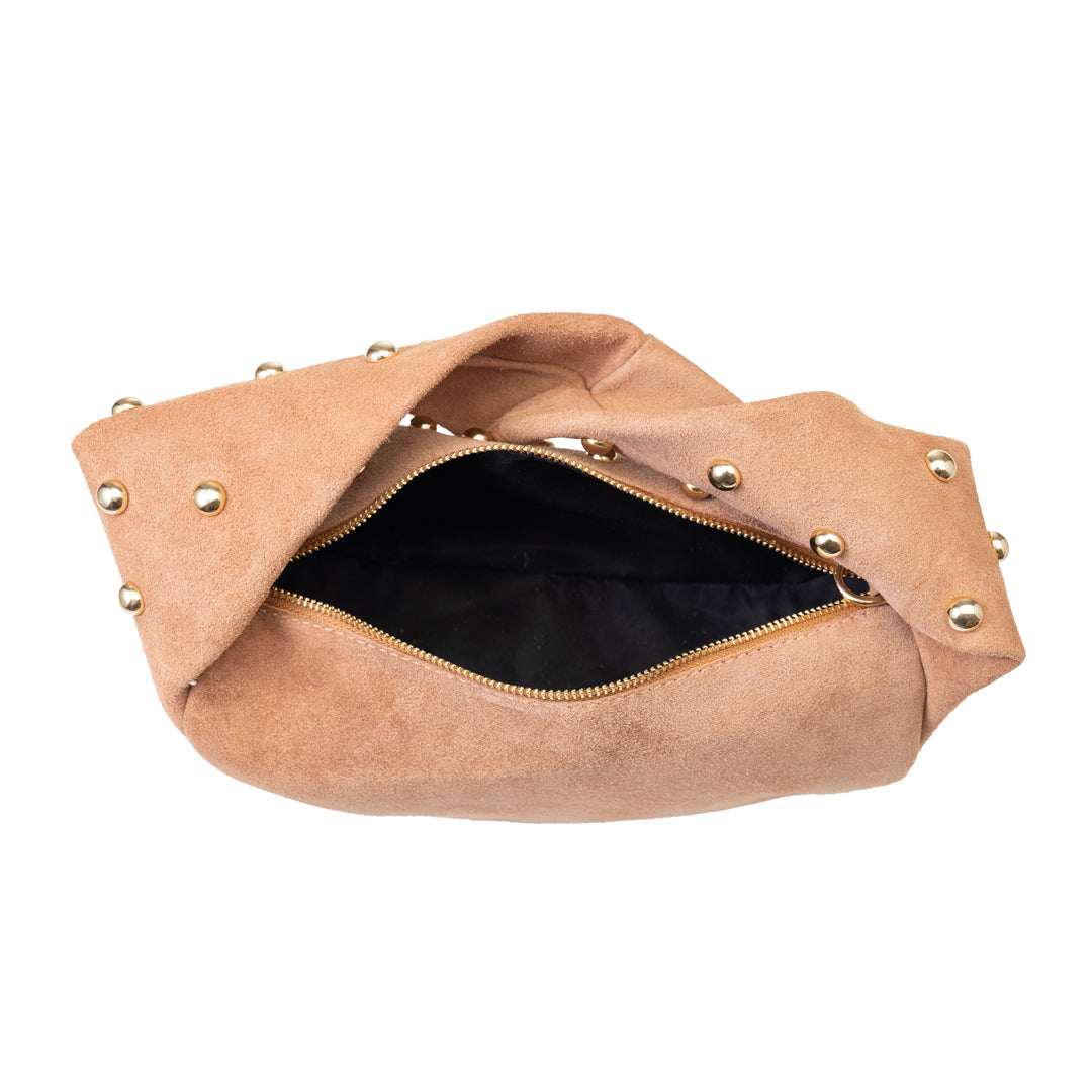 Sac à main femme en cuir véritable rose Naty