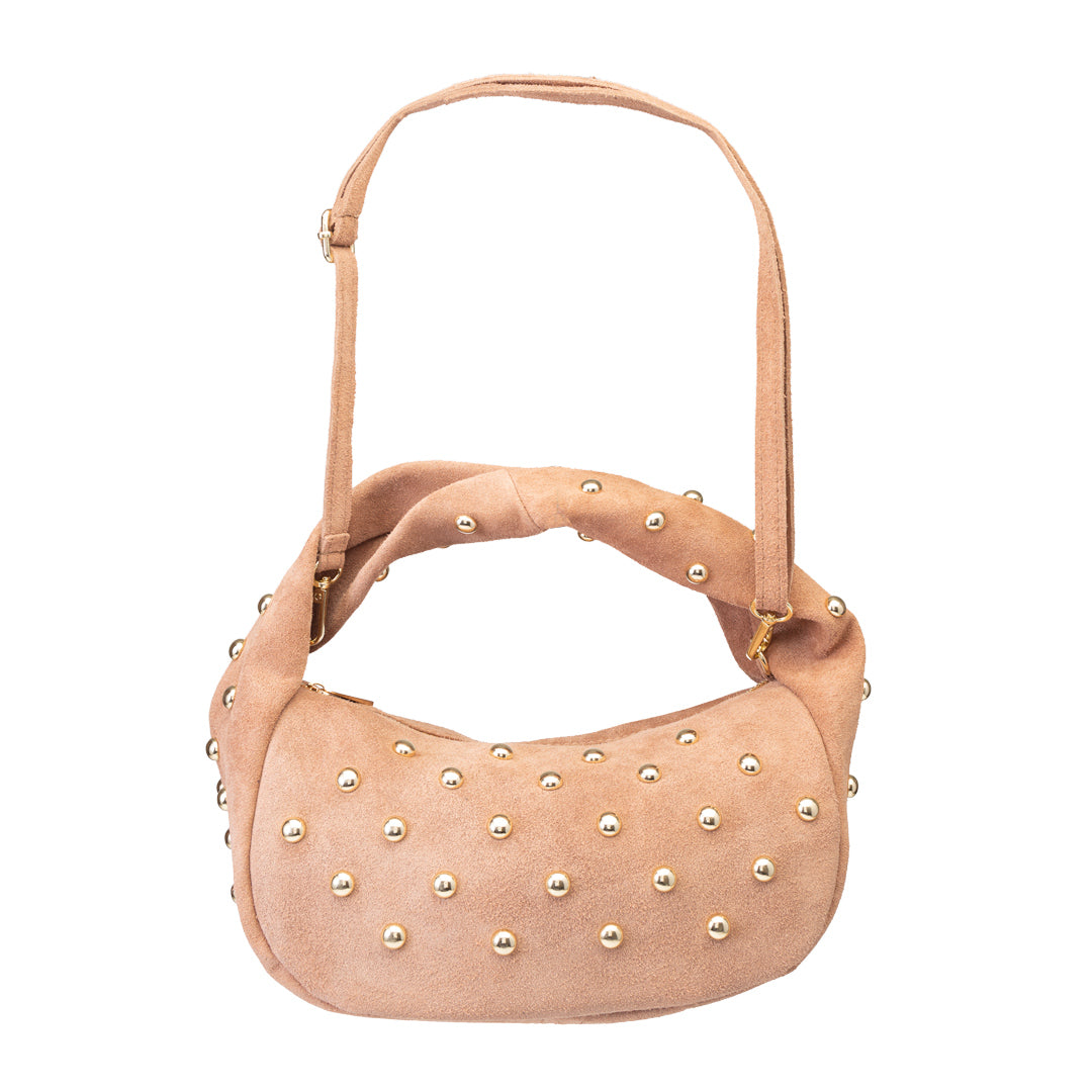 Sac à main femme en cuir véritable rose Naty