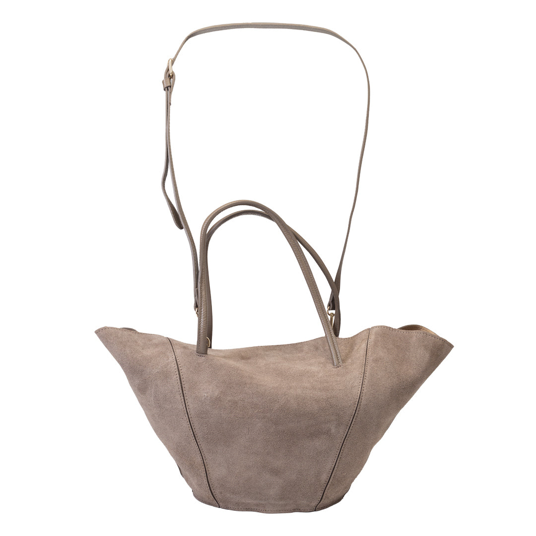 Damenhandtasche aus dunkelgrauem Naturleder Diana