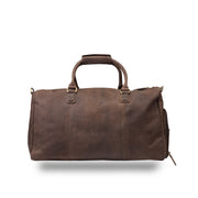 Sötétbarna valódi bőr utazó-/fitnesztáska Travel Bag