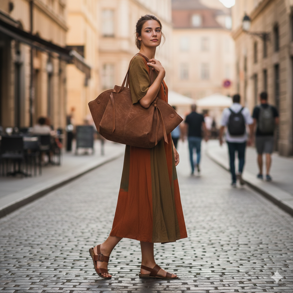 Alice barna valódi bőr női táska