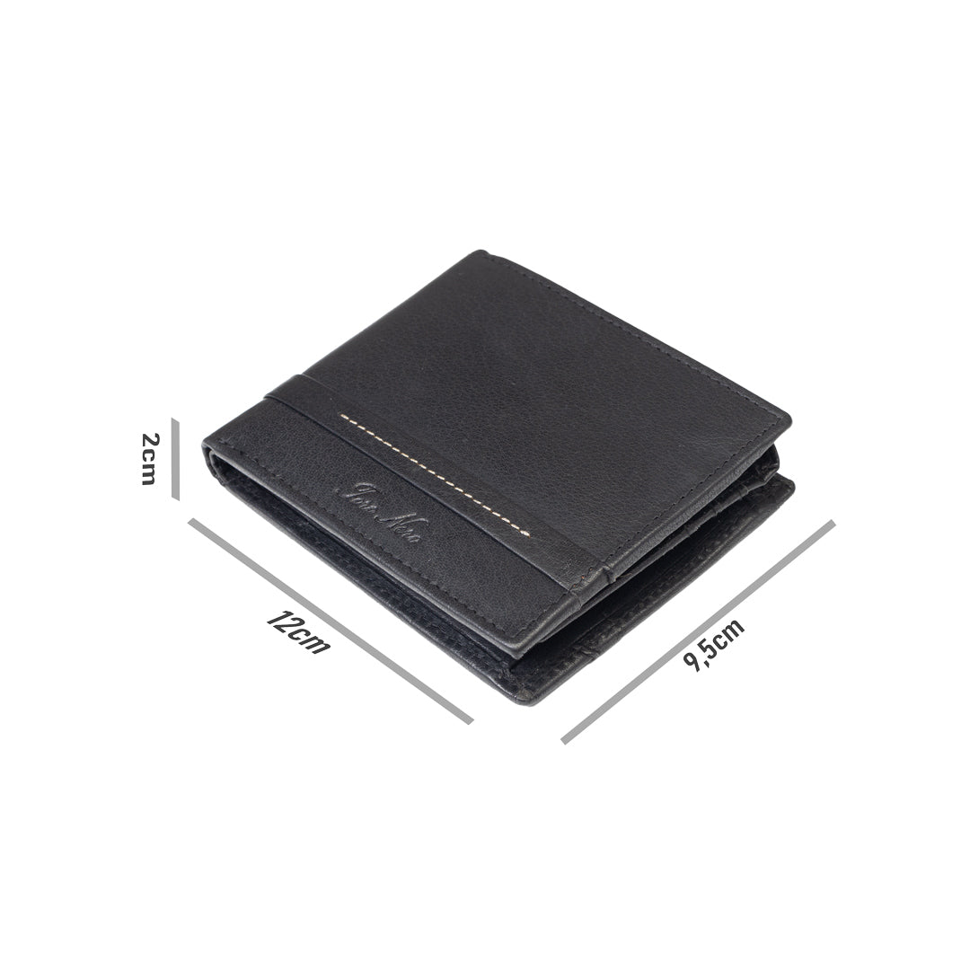 Men's wallet made of genuine leather, black, Andy, RFID protection