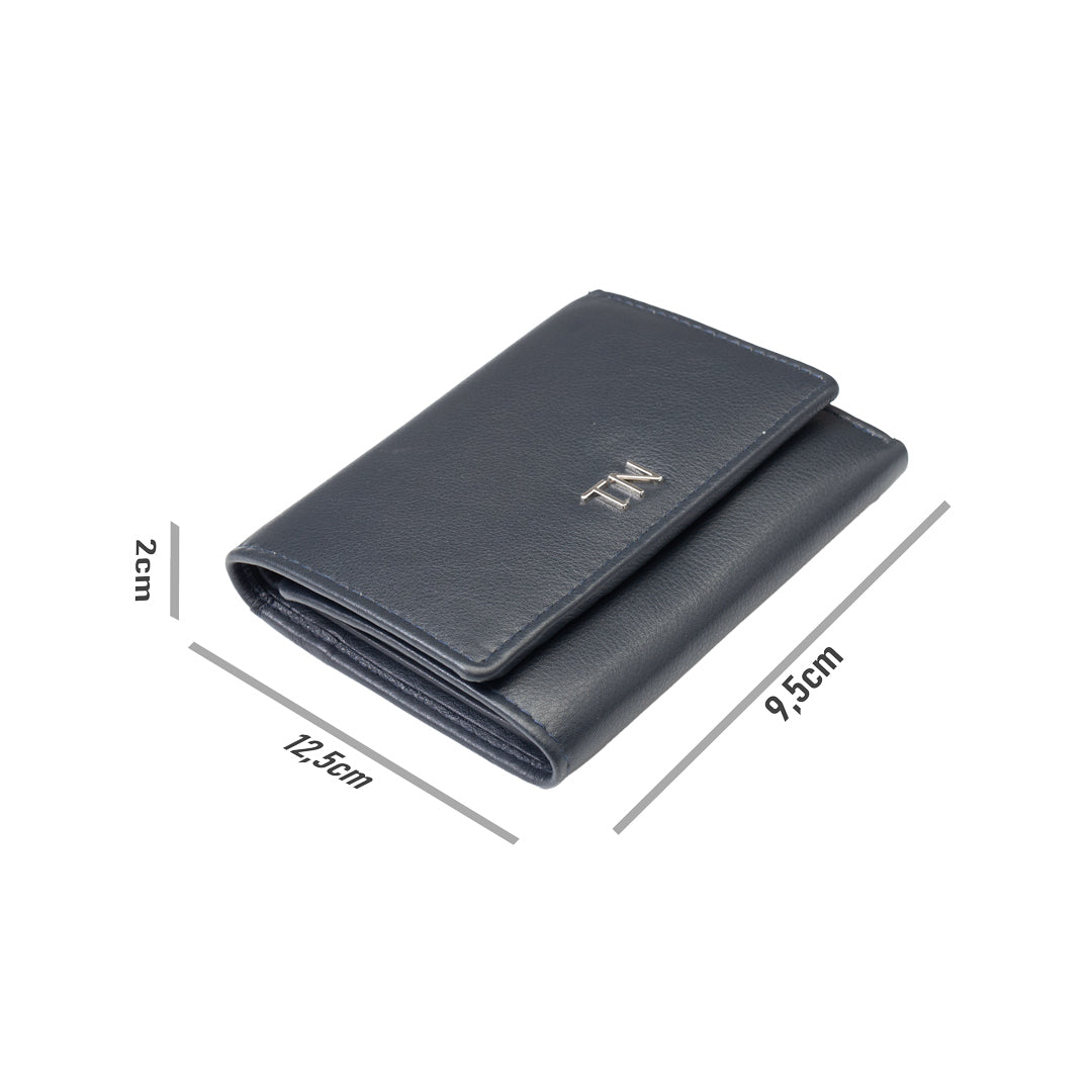 Ellis női pénztárca, valódi bőr, tengerészkék, RFID-védelem