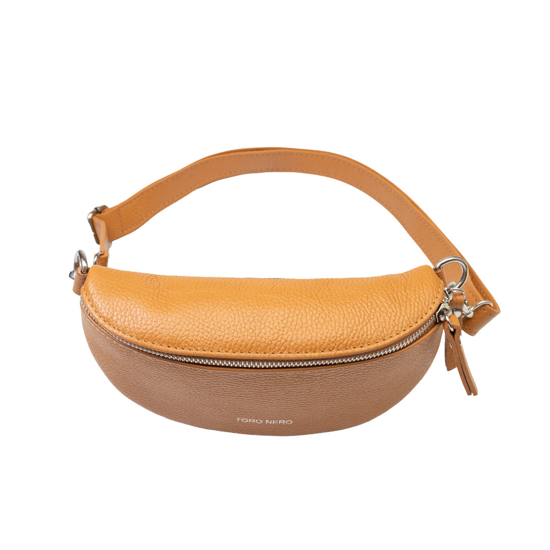 Women's brown genuine leather bag Waist Glam