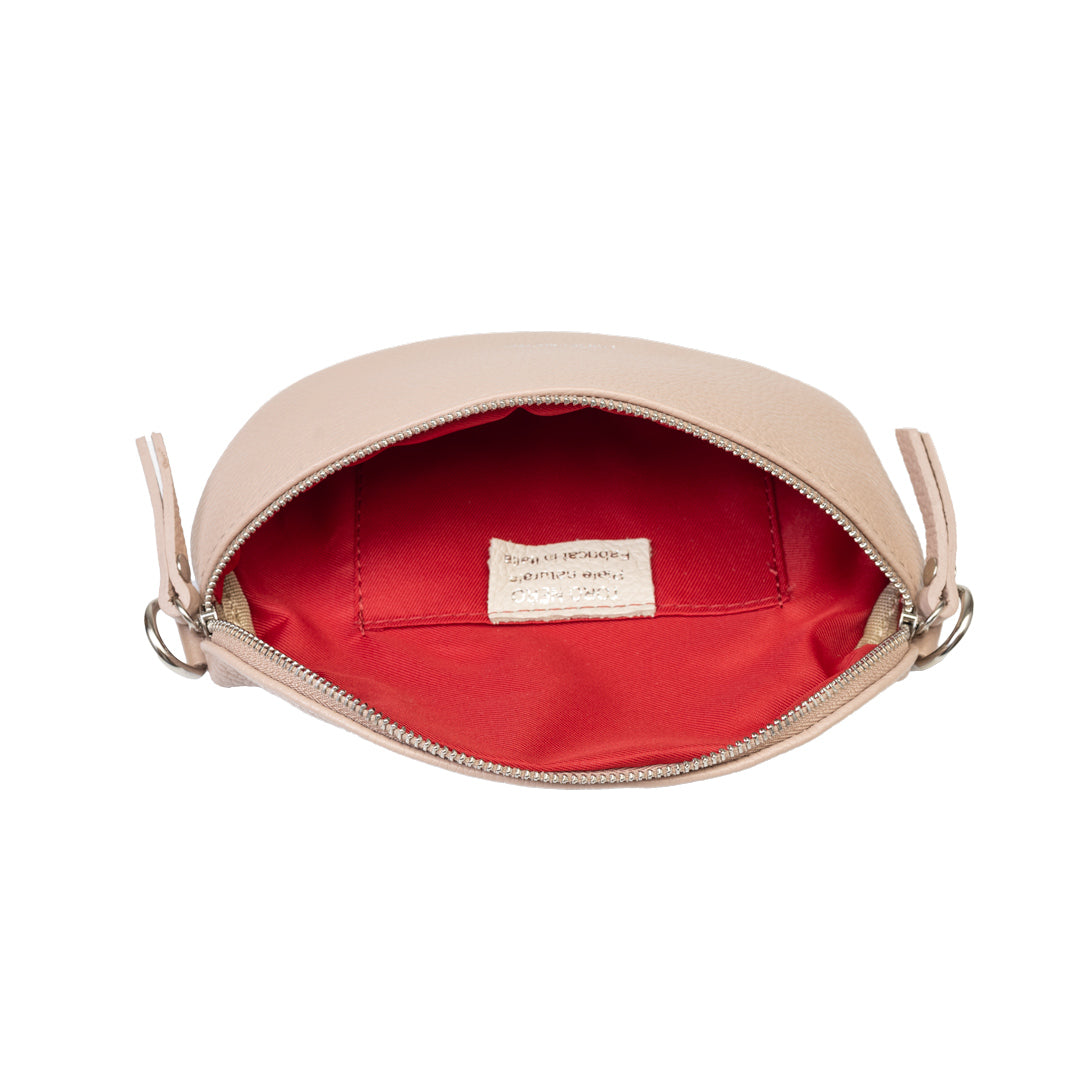 Women's pale pink genuine leather bag Waist Glam
