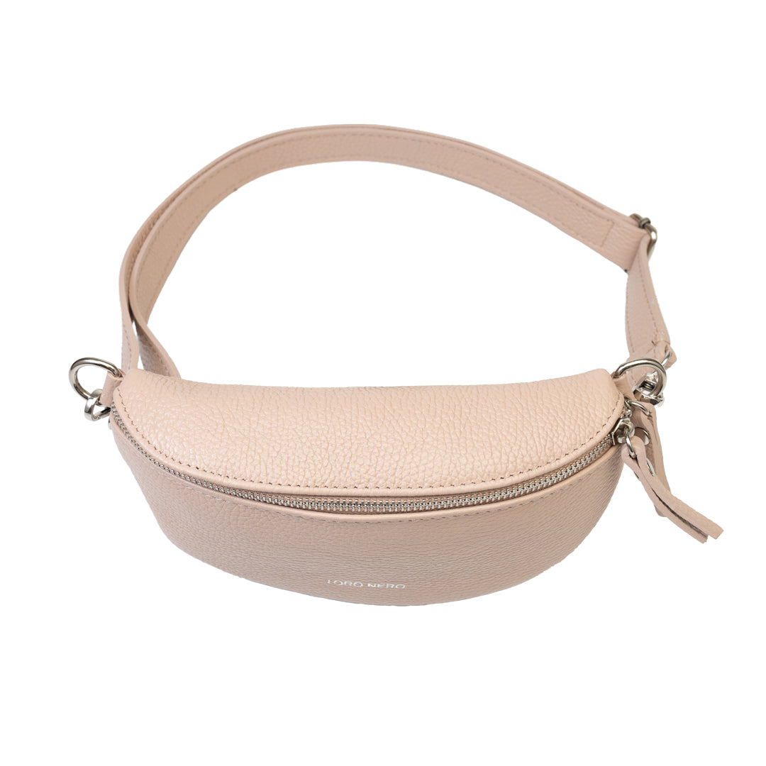 Women's pale pink genuine leather bag Waist Glam